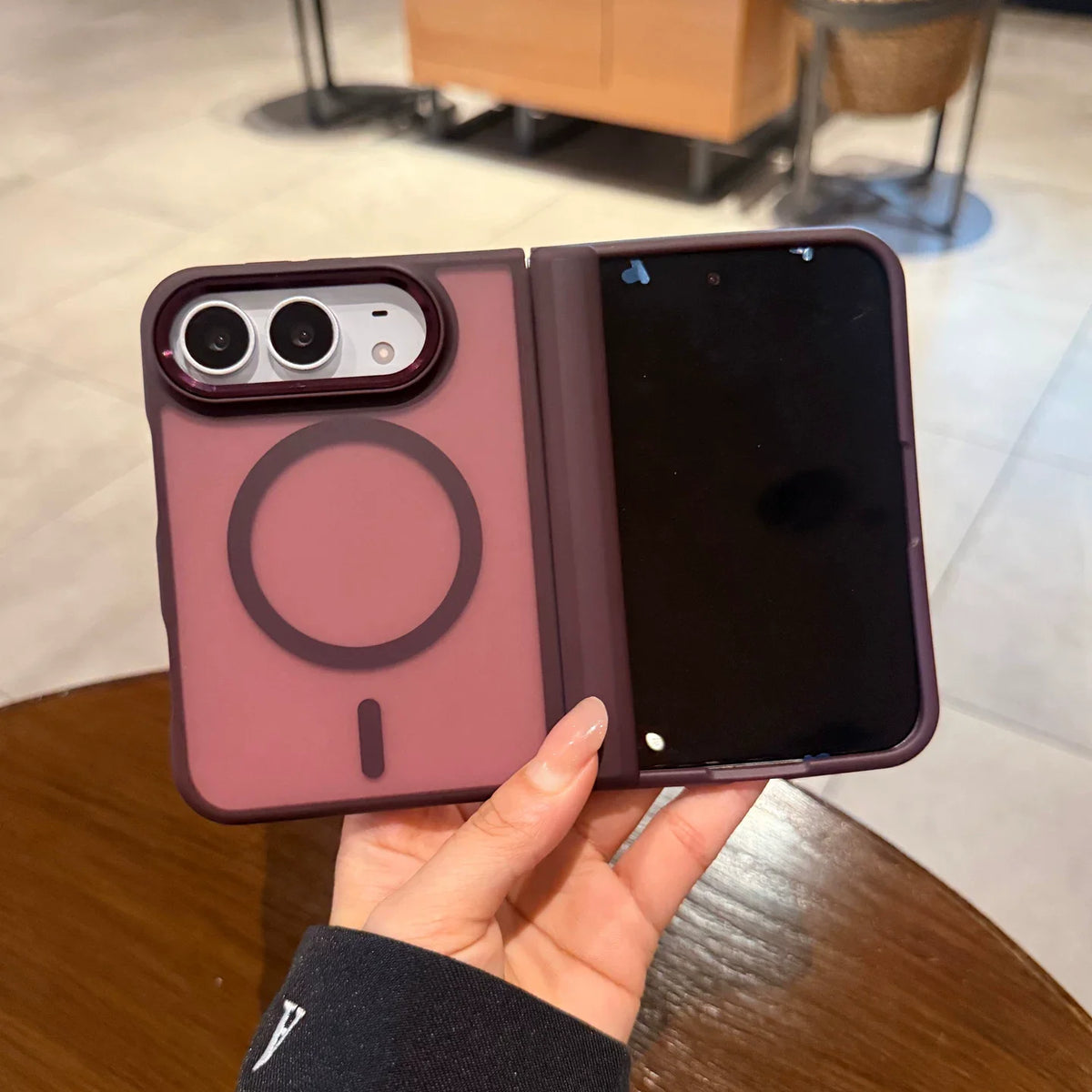 Case For Apple iPhone Duo For Foldable iPhone Duo For Magsafe Magnetic Full Body Matte Texture Shockproof Anti Fingerprint Cover