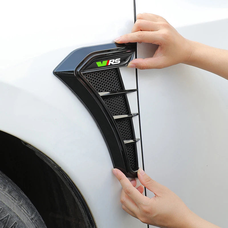 2pcs Carbon Black Car Side Wing Fender Sticker Decals Body For Skoda Fabia 1 2 Octavia a7 RS Superb Rapid Yeti Karoq Vision
