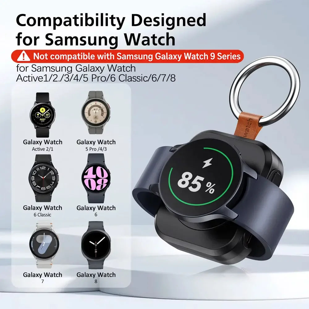 Magnetic Wireless Portable Watch Type C Fast Charger for Samsung Galaxy Watch 8/8 Classic/Ultra/5/4 Pro/4/3 Active Fast Charging