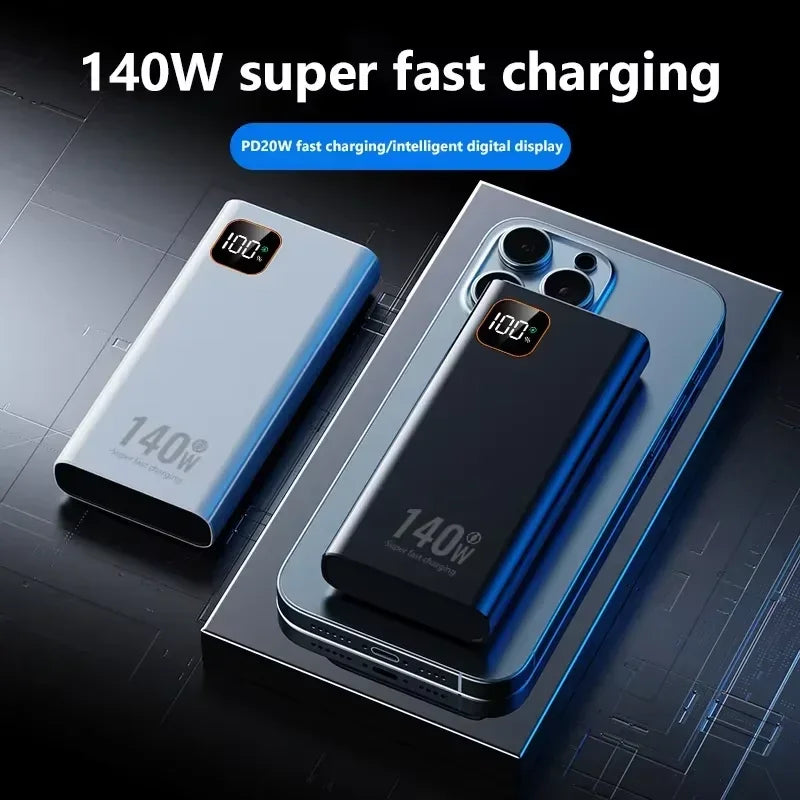 Lenovo 500000mAh 140W Power Bank CCC Certification Large Capacity Super Fast Charging Portable Charger for iPhone Samsung Huawei