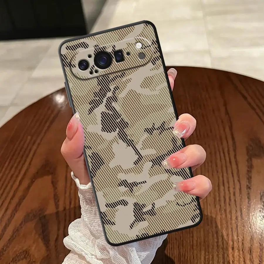 Camouflage Pattern Soft Shell Case for Google Pixel 8a 6a 7a 6 7 8 Pro 9a 10 9 Pro XL