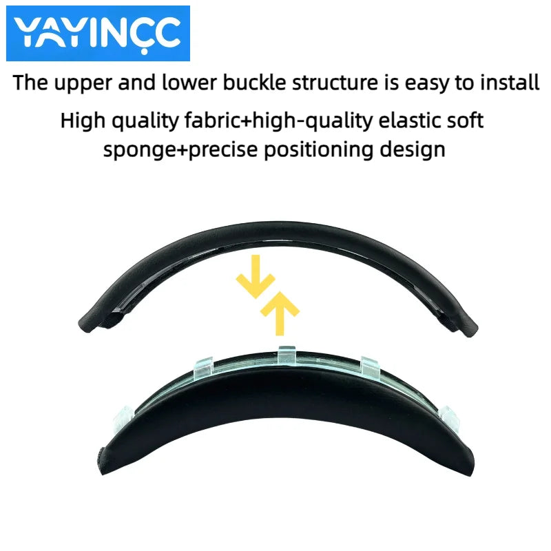 Replacement Easy to install Snap on Headbeam cushion/Protein skin memory sponge ear pad For Sony WH-1000XM4 Headset repair parts
