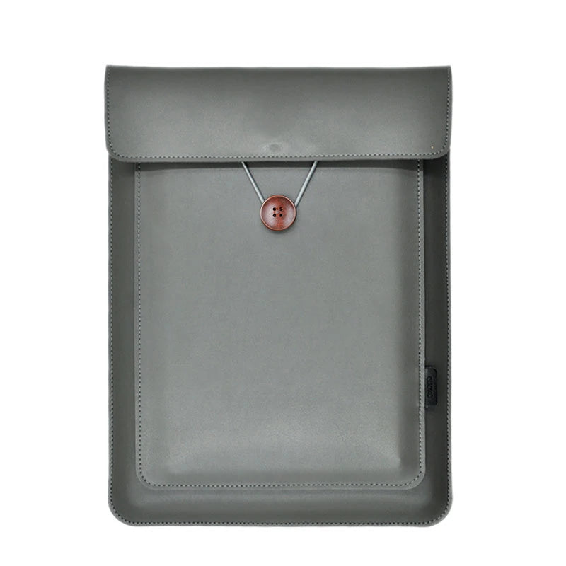 2 Pockets For Accessory 13/14/15/16 Inch Laptop Bag Cover PU Sleeve Case For MacBook Pro Air 13.3 13.6 MateBook 14 XPS 13 15