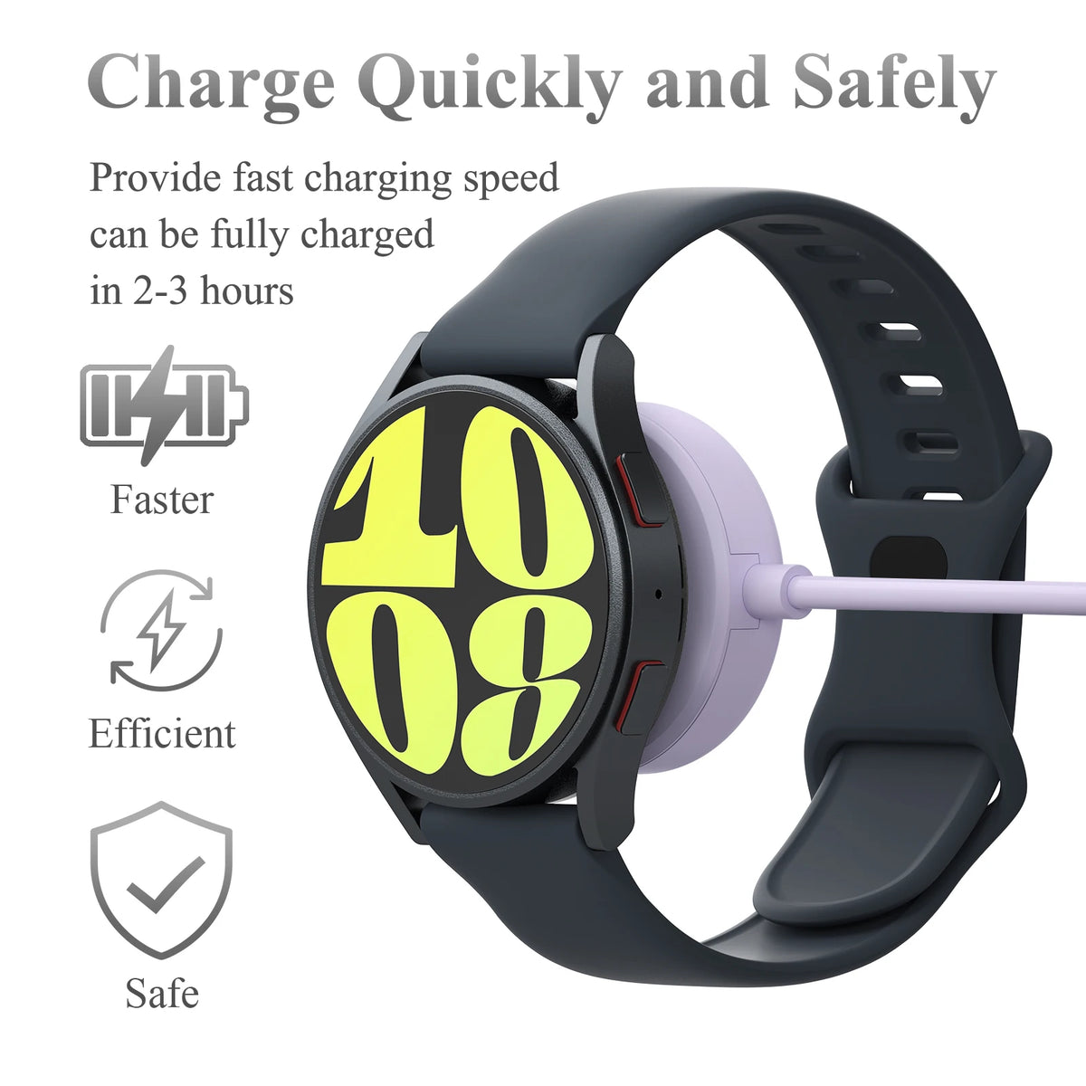 USB Watch Charger For Samsung Galaxy Watch 7 6 5 4 40mm Charging Dock For Galaxy Watch 3 41mm 45mm/Watch 5 Pro 45mm Active 1 2