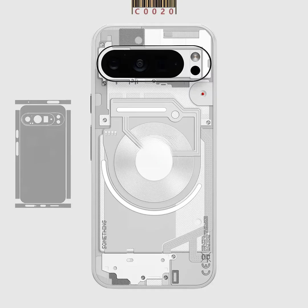 C002 Skin Full Wrap New Xray Design Sticker Plain Color Phone Full Protection Cover Decal Premium For Google Pixel 9 Pro