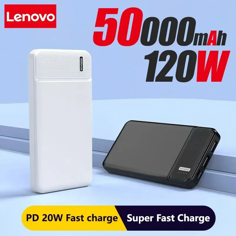 Lenovo New 500000mAh Power Bank Portable Large Capacity Super Fast Charging Powerbank Heating For Vest Jacket External Battery