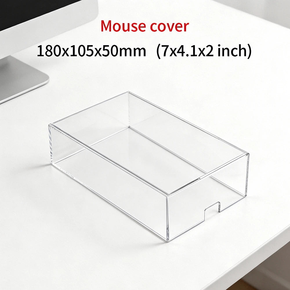 Clear Acrylic Mechanical Keyboard Dust Cover Protector Case For 60 96 98 104/108Key Transparent Anti-Dust Keyboard & Mouse Cover