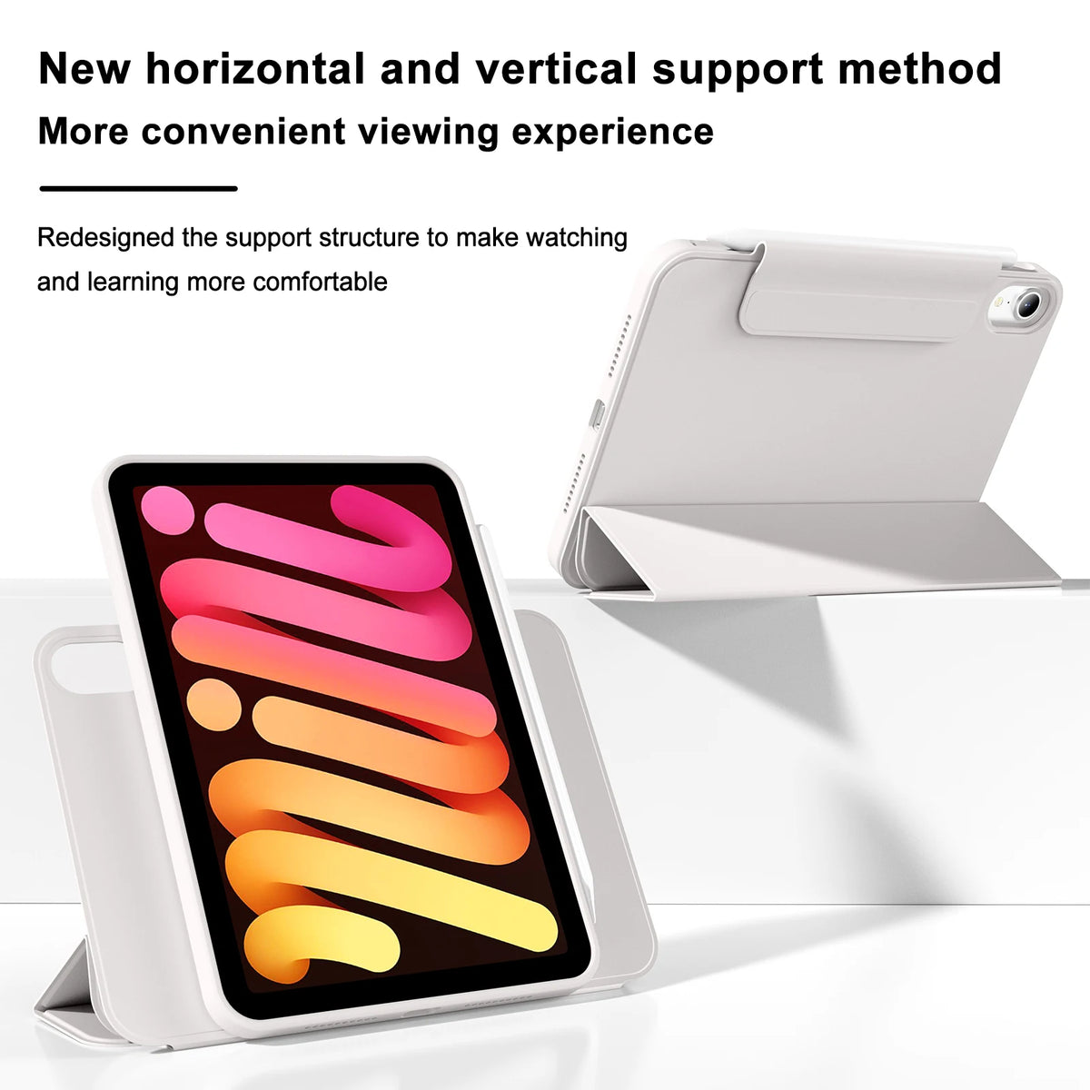 RBP For iPad Pro 11 13 inch Magnetic Case,For iPad Air 11 Air4/5 10.9 Mini6 10.2 9th 8th 7th Gen Rotate 360°Detachable Back Case