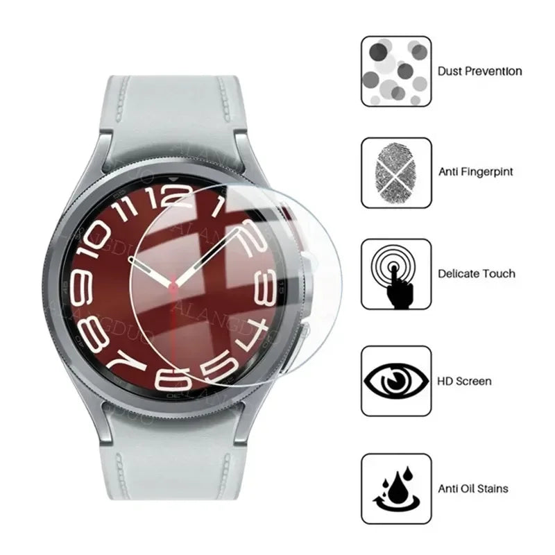 100D Screen Protector For Samsung Galaxy Watch 6 40mm 44mm Tempered Glass on galaxy Watch6 Classic 43mm 47mm watch5 Pro 45mm