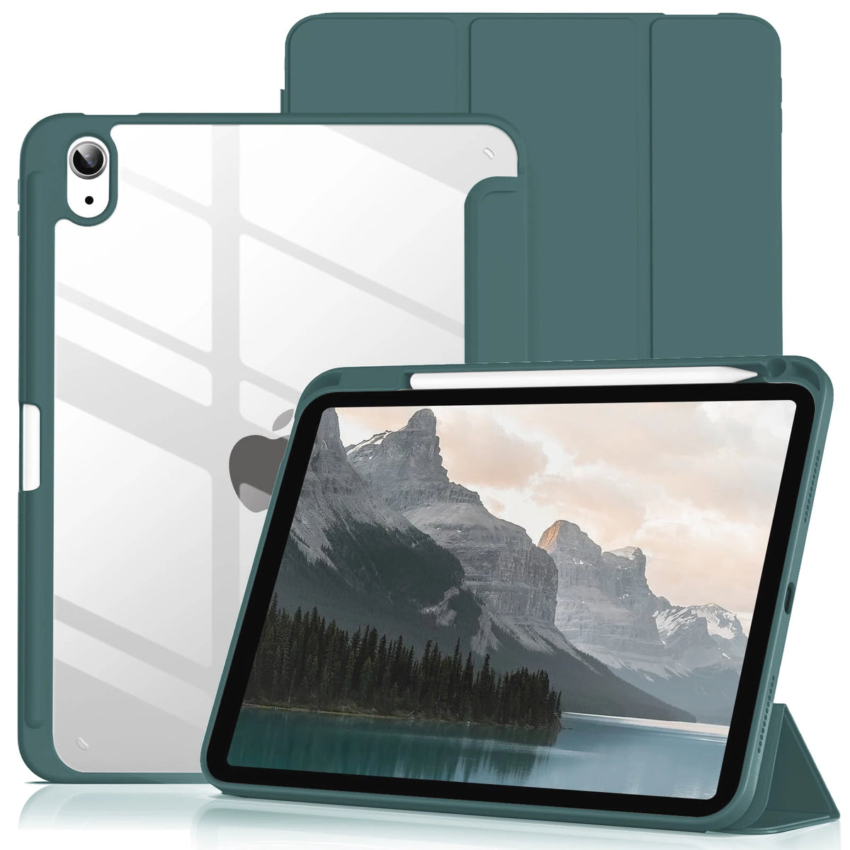 For Apple iPad (A16) 11th 11'' 2025/10th 10.9'' 2022 Generation Case with Pencil Holder, Hybrid iPad 11 10 Case with Clear Back