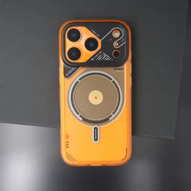 For MagSafe Luxury Mechanical Style Magnetic Phone Case For iPhone 17 Air 16 Pro 15 14 13 Pro Max Wireless Charging Armor Cover
