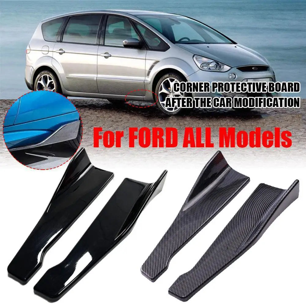 1 Pair Car Rear Corner Protection Plate Car Side Skirt Cover Car Corner Bumper Guards With Screws 48CM For Audi BMW Accessories