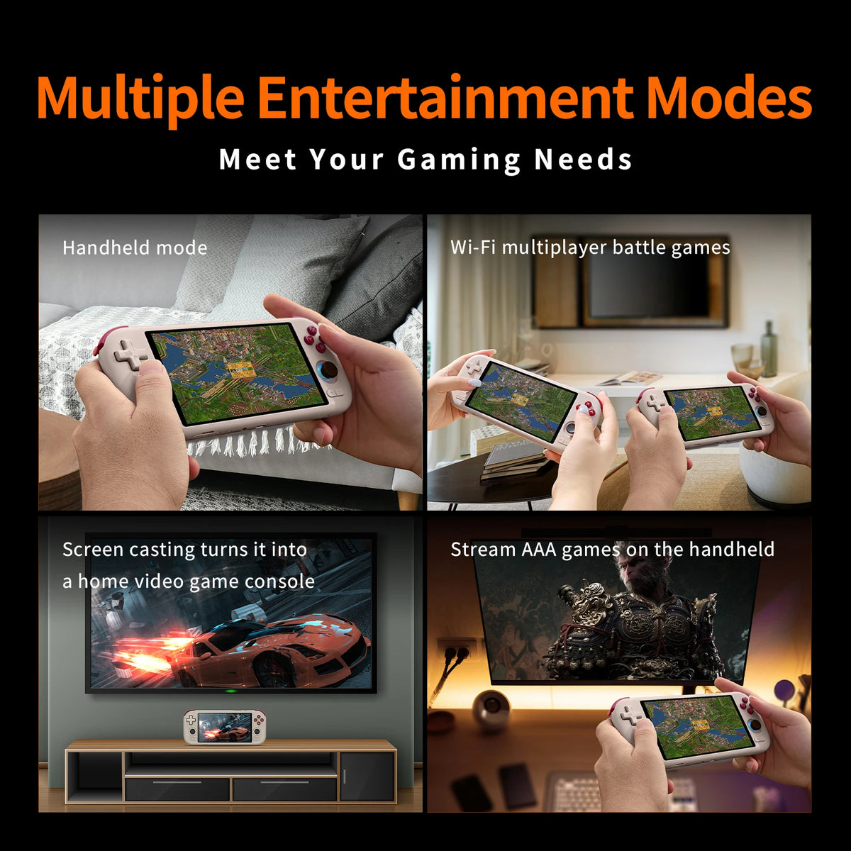 MANGMI AIR X Handheld Game Console Qualcomm Snapdragon 662 5.5'' Touchscreen Android 14 Active Cooling Fan 15W Fast Charging RGB