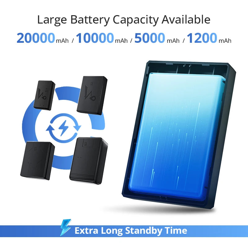10000/20000mAh Battery 4G GPS Tracker Car Vehicle Track Locator Magnet Long Standby Real-Time GPS Tracking Device Location APP