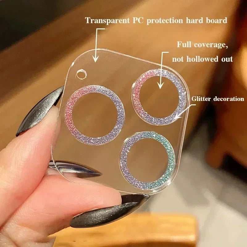 Bling Glitter Camera Lens Protector for IPhone 15 14 16 18 Pro Max 17 Air Plus 18Pro 17Pro 17Air 18ProMax Protection Accessories
