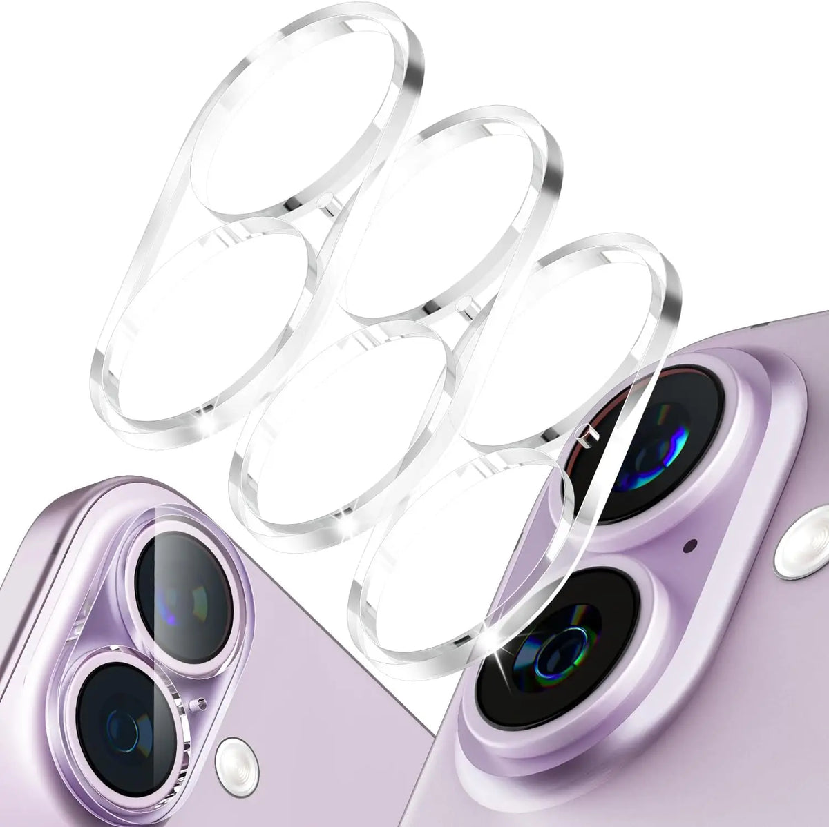 3Pack Camera Lens Protector for iPhone 17-11 Pro Max, 9H HD Clear Tempered Glass Anti-Scratch Case Friendly No Night Shot Impact