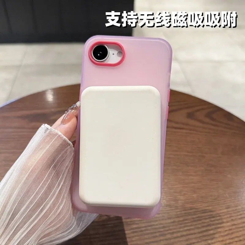 For iPhone 17E 16E Case New Candy Fruit Magnetic Skin-absorbing PC Cover For iPhone 17e Wireless Charging Funda