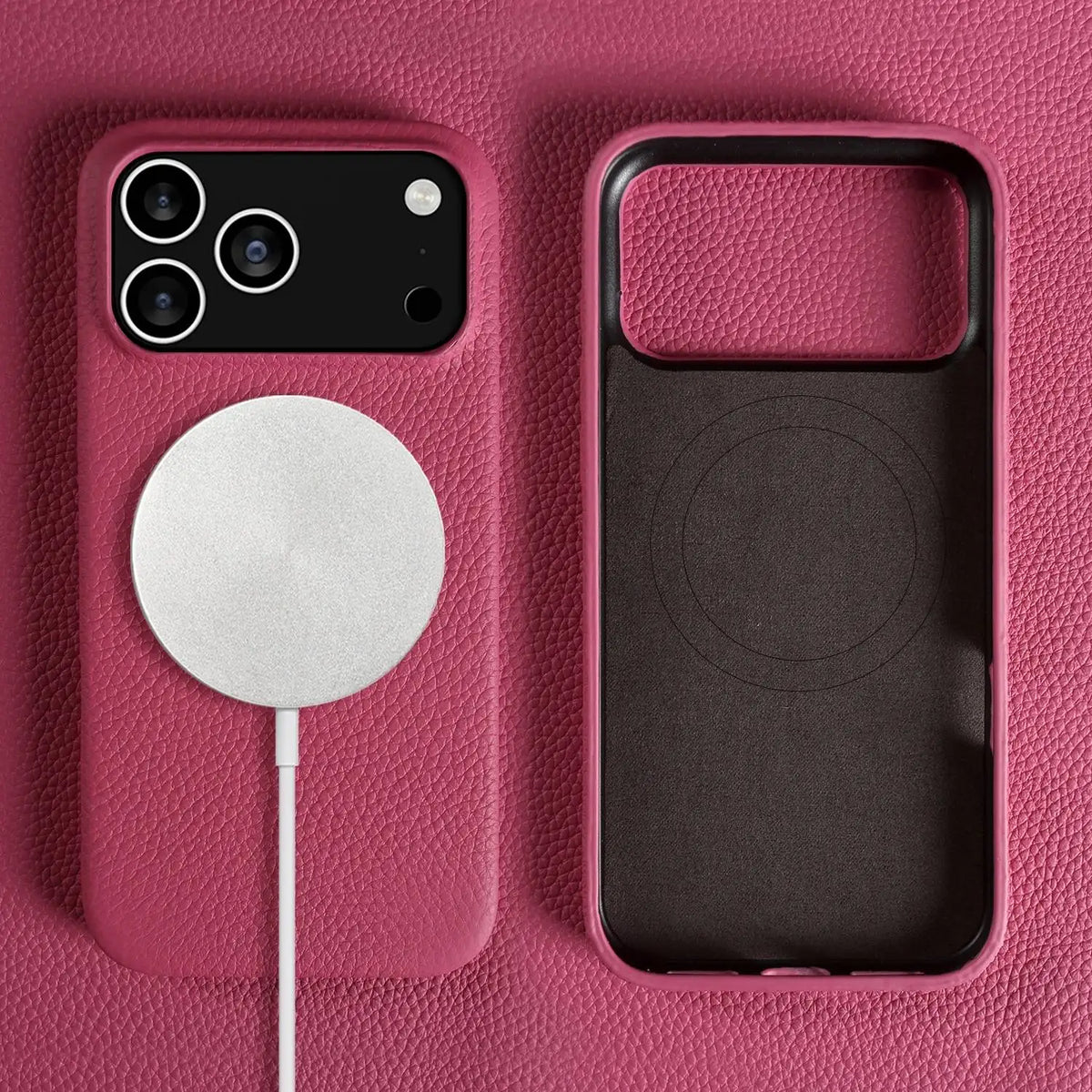 Luxury Magnetic Genuine Leather Case For iphone 17 Pro Max 16 15 14 13 12 11 for Magsafe Full Covered Phone Cases Back Cover