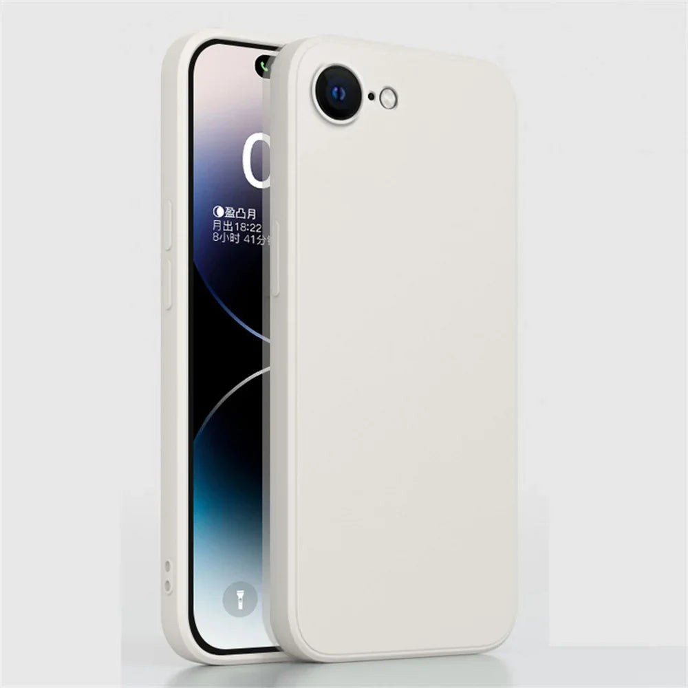 Luxury Phone Case For iPhone 16E For Apple iPhone 16E Cover 6.1 inch Original Liquid Silicone Rubber Shockproof Bumper Cover