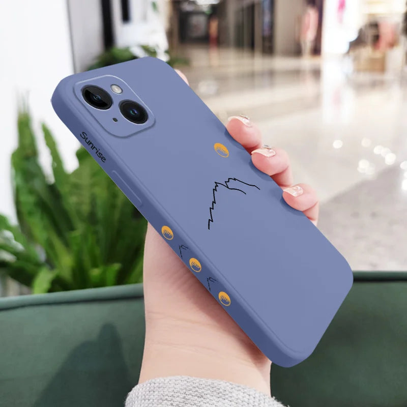 Line Mountain Phone Case For iPhone 17 Air 16E 16 15 14 13 12 11 Pro Max Mini X XR XS Plus 6 6S Plus Cover