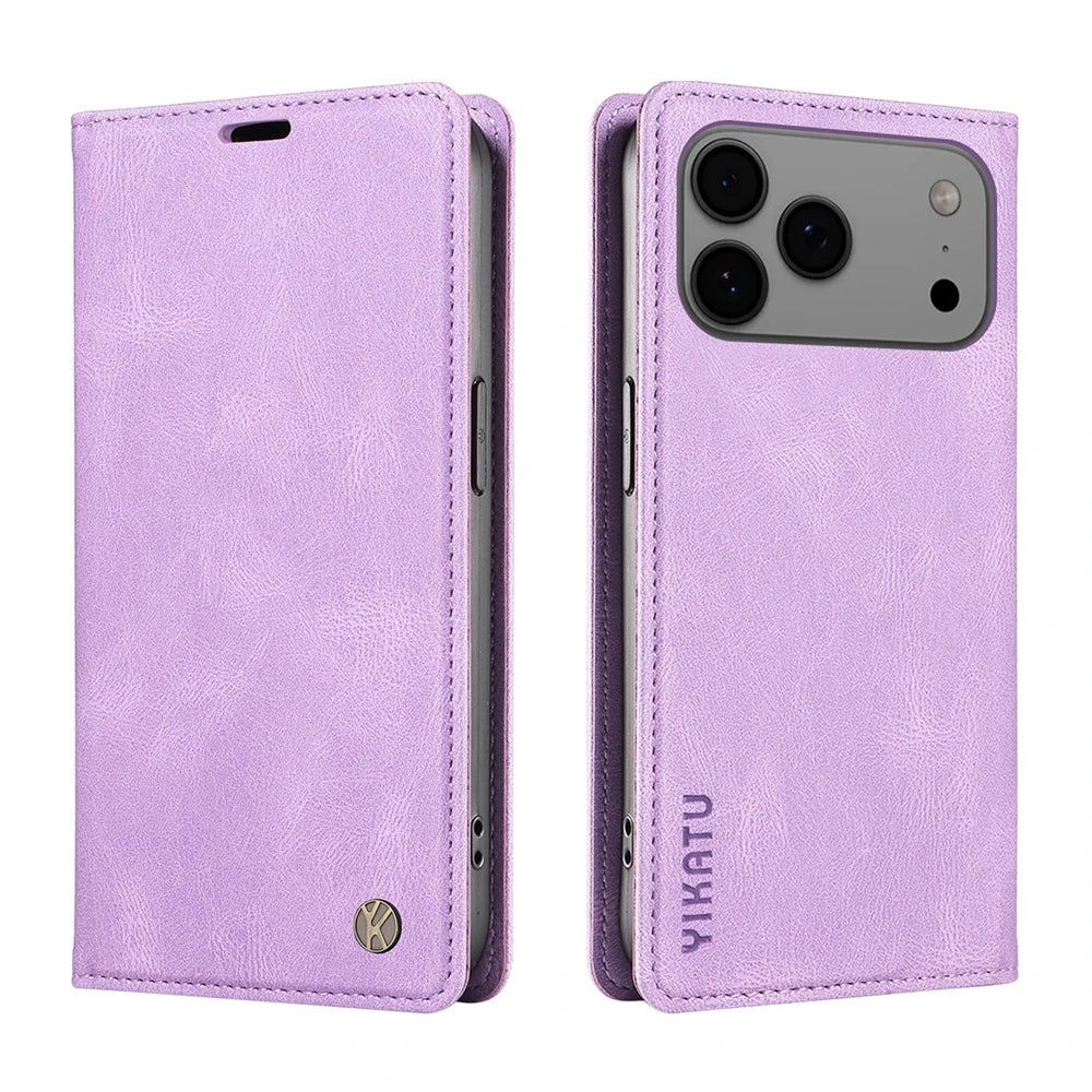 Magnetic Leather Wallet Flip Cover For Apple Iphone 17 16 16E 15 14 13 12 11 XS XR Air Plus Pro Max ProMax Mini | Premium Case