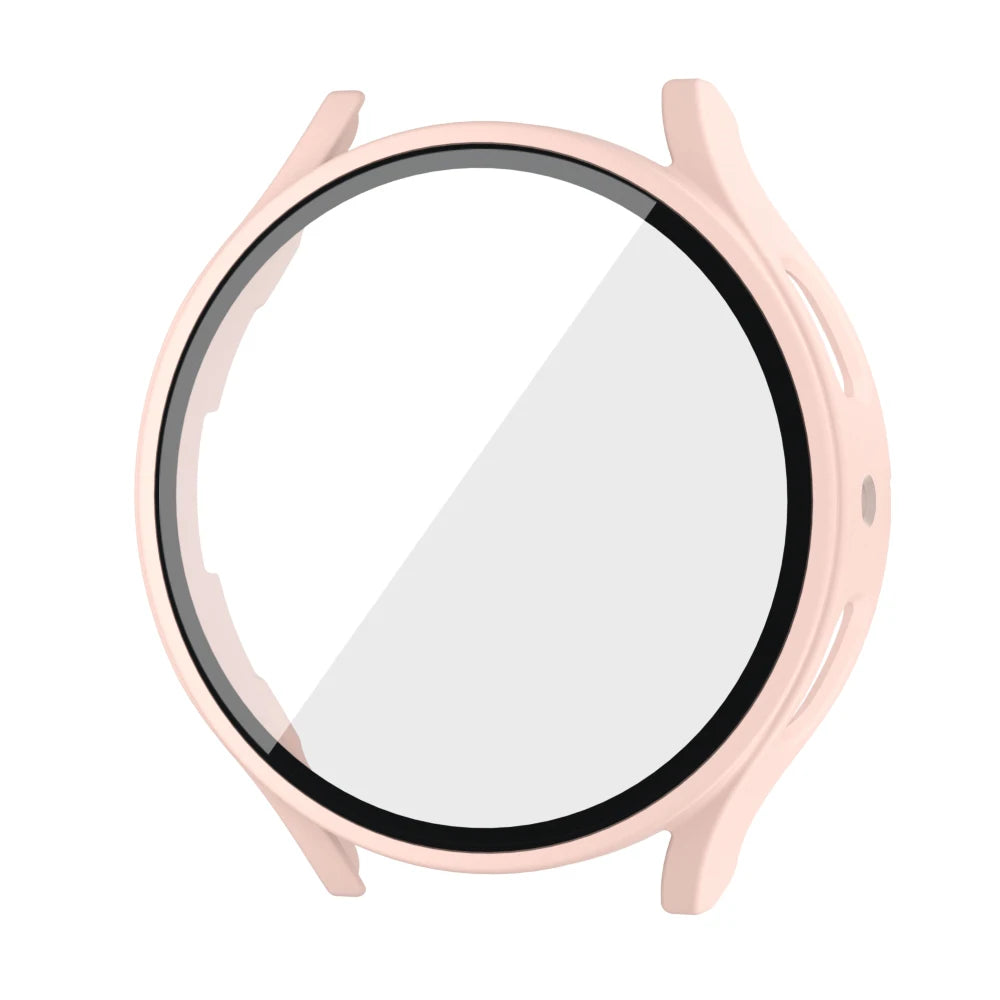 for Samsung Galaxy 4 5 6 7 44mm 40mm tempered glass+PC fully covered protective watch case, shock and scratch resistant