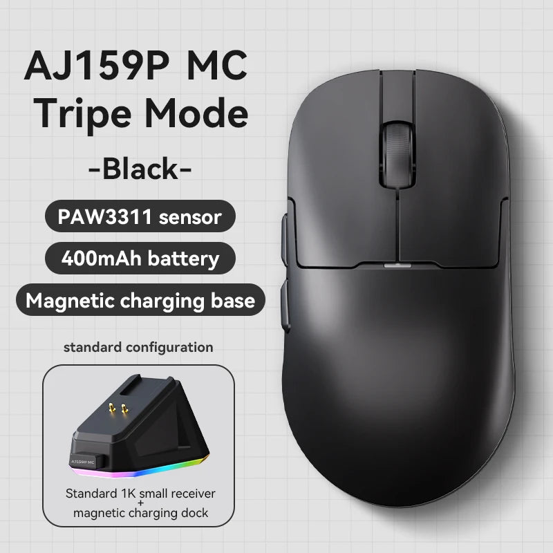 AJAZZ AJ159 Series Esports Gaming Mouse, AJ159 P MC and AJ159 APEX Versions, Ergonomic Wireless Computer Mouse For Gamers