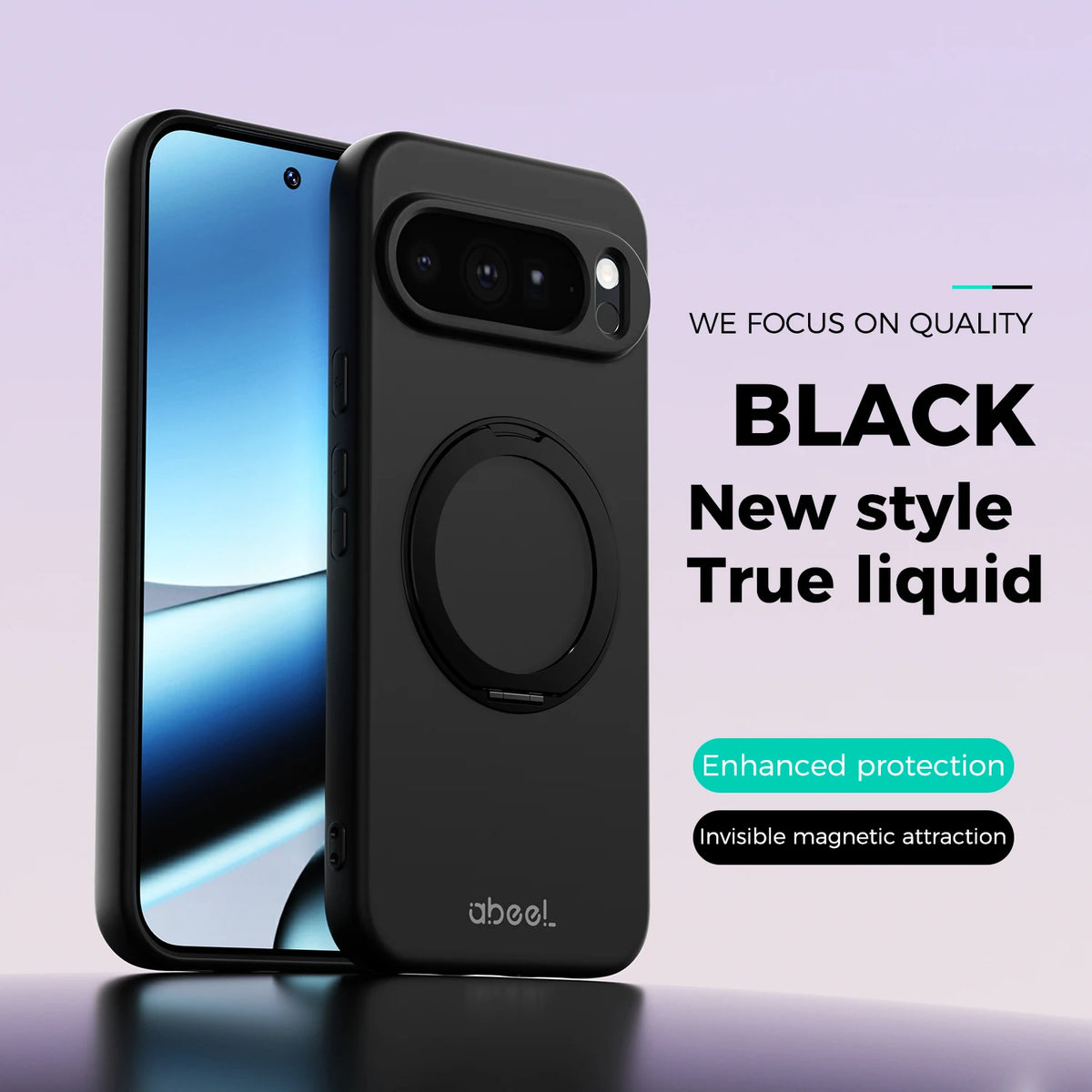 For Google Pixel 11 10 9 Pro XL 10a 9a Phone Case 360° Rotate Magnetic Holder Luxury Skin Friendly Feel Silicone Stand Covers