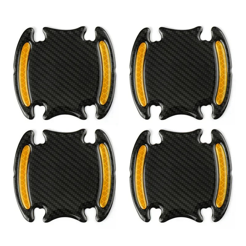 Universal Door Handle Sticker 3D Carbon Fiber Car Door Handle Paint Scratch Protector Sticker Auto Door Handle Scratch Cover
