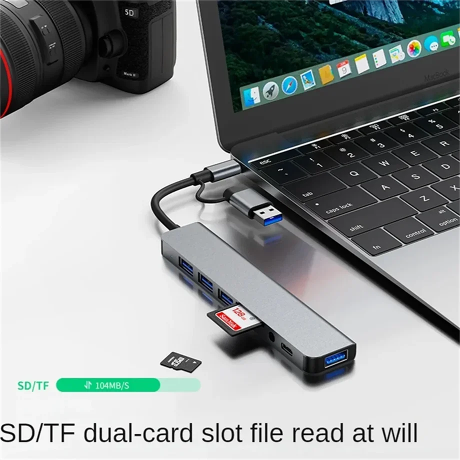 8 in 2 USB HUB C type-c HUB USB C to USB 3.0 HDTV-Compatible Dock for MacBook Pro For Nintendo Switch USB-C Type C 3.0 Splitter