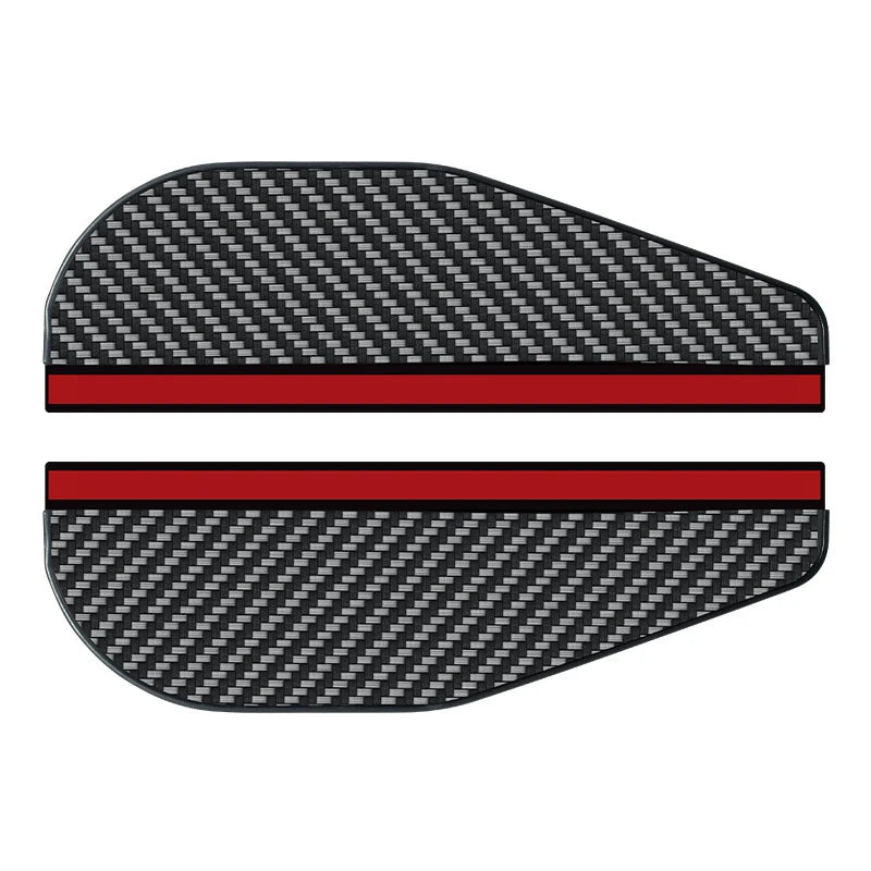 2Pcs Car Rearview Mirror Rain Cover Carbon Fiber Side Mirror Protector Waterproof Shield Rain Eyebrow Universal Auto Accessories