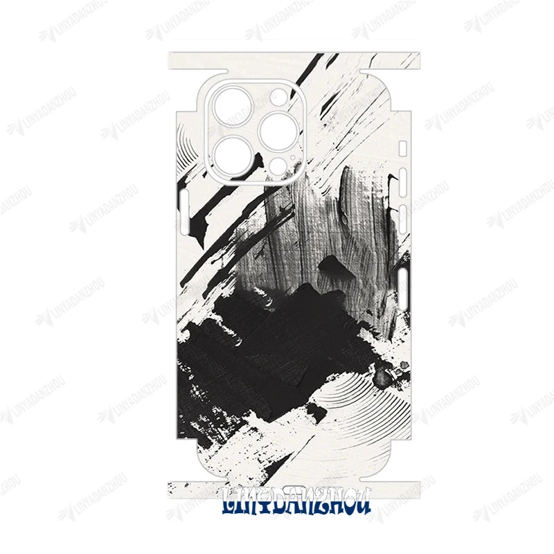 Colorful Decal Skin for iPhone 17 16 15 14 13 12 11 Pro XS Max XR Soft Back Screen Protector 3M Wrap with Side Skin Sticker