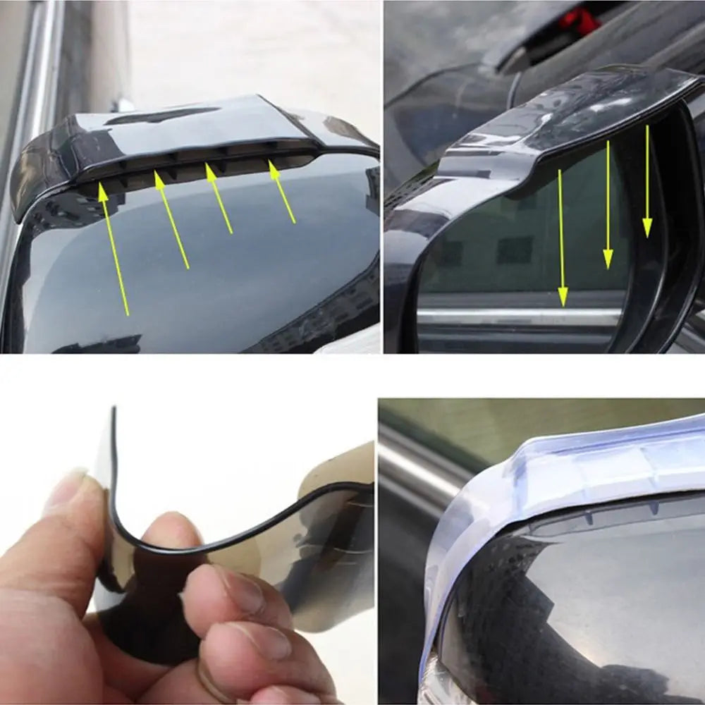 Universal Anti-reflective Rain Guard Air Drying Style Rain Cover Car Sun Visor Rearview Mirror Visor Car Rain Eyebrow