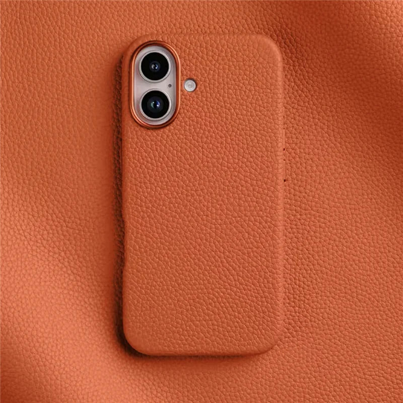Melkco Genuine Leather Strong Magnetic Case For iPhone 16 Pro Max 16 Plus Coque Premium Cowhide Metal Camera Protection Cover