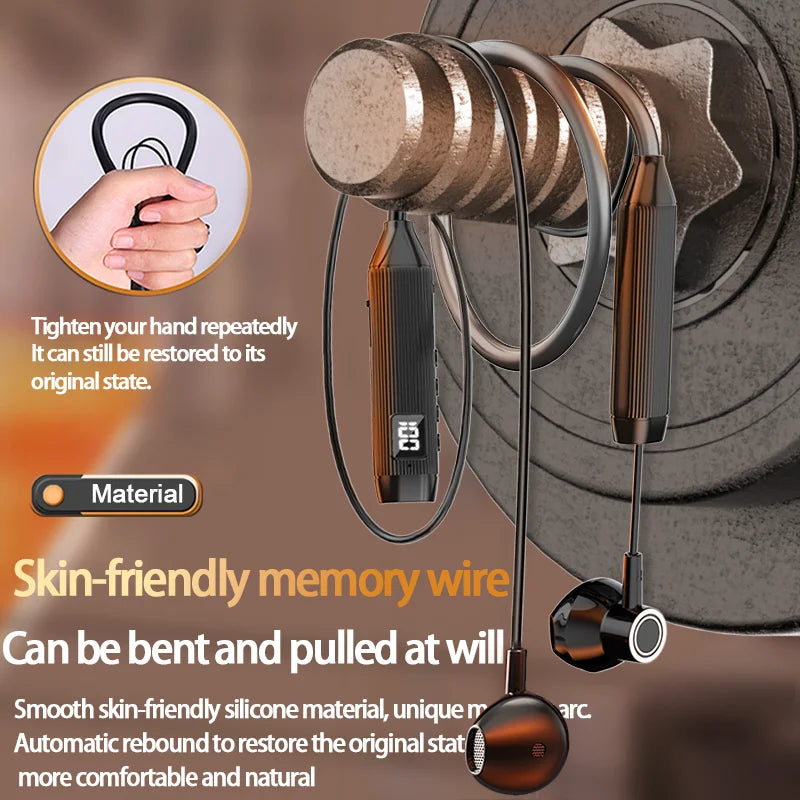 Super Power Wireless Headphones HIFI Sound Bluetooth Earphones Neckband Magnetic Earbuds Waterproof Sports Headsets with HD Mic