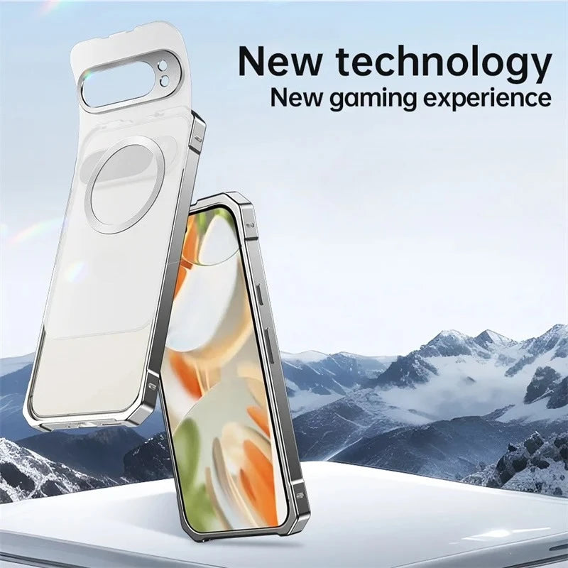 Full Body Metal Bumper for Magsafe Case for Google Pixel 10 Pro XL 8 9 Frame Protect Wireless Charge Shockproof Protect Cover