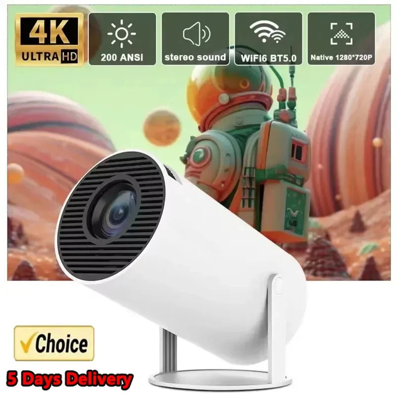 2026New Mini HY300 Projector 4K Android 11 Wifi6 290ANSI Allwinner H713 BT5.0 1080P 1280*720P Cinema Outdoor Portable Projetor 