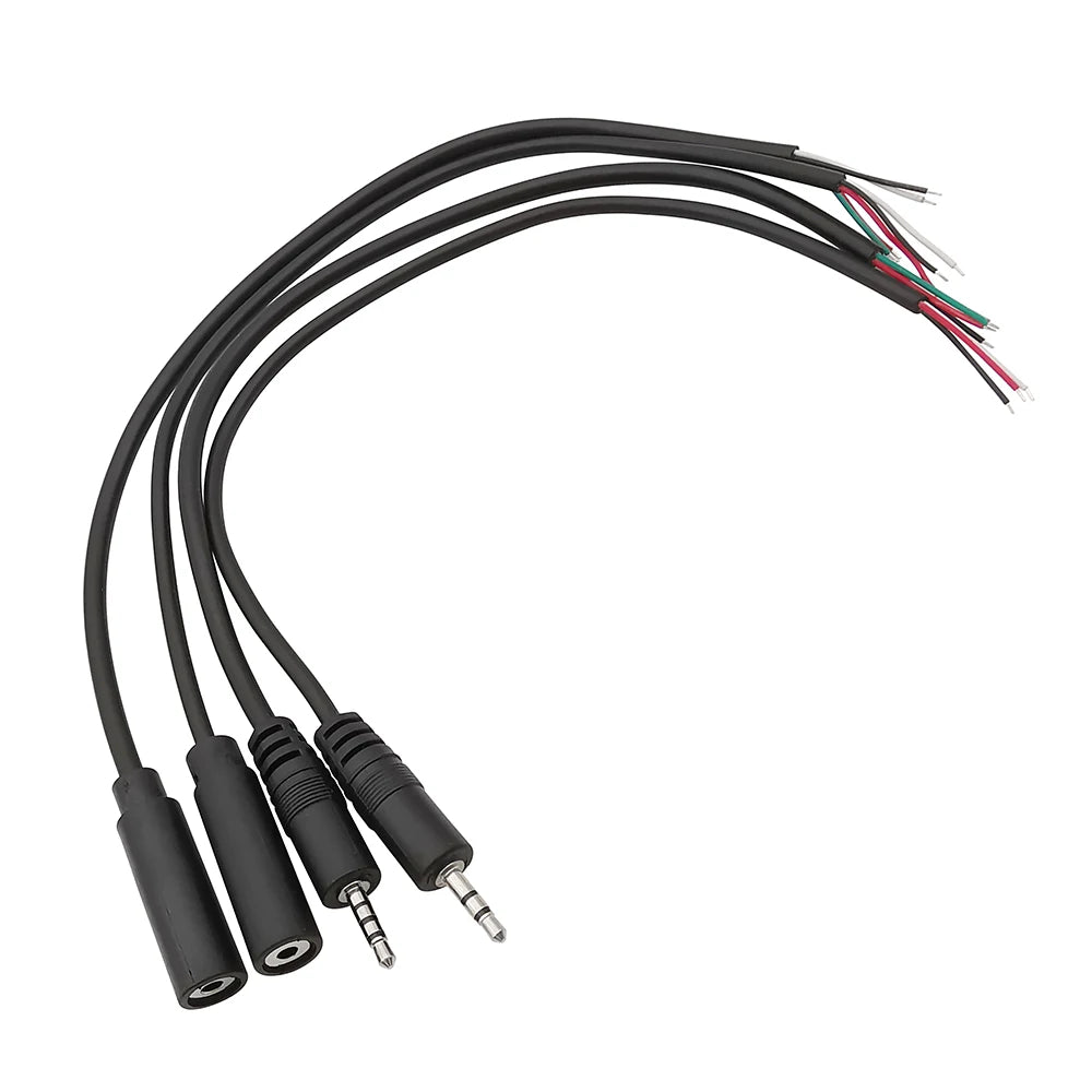 1/3/5Pcs 2.5mm 2/3/4 Pole Wire Male Female Plug Jack Audio Cable Mono Stereo Aux Connector Headphone Extension DIY Repair