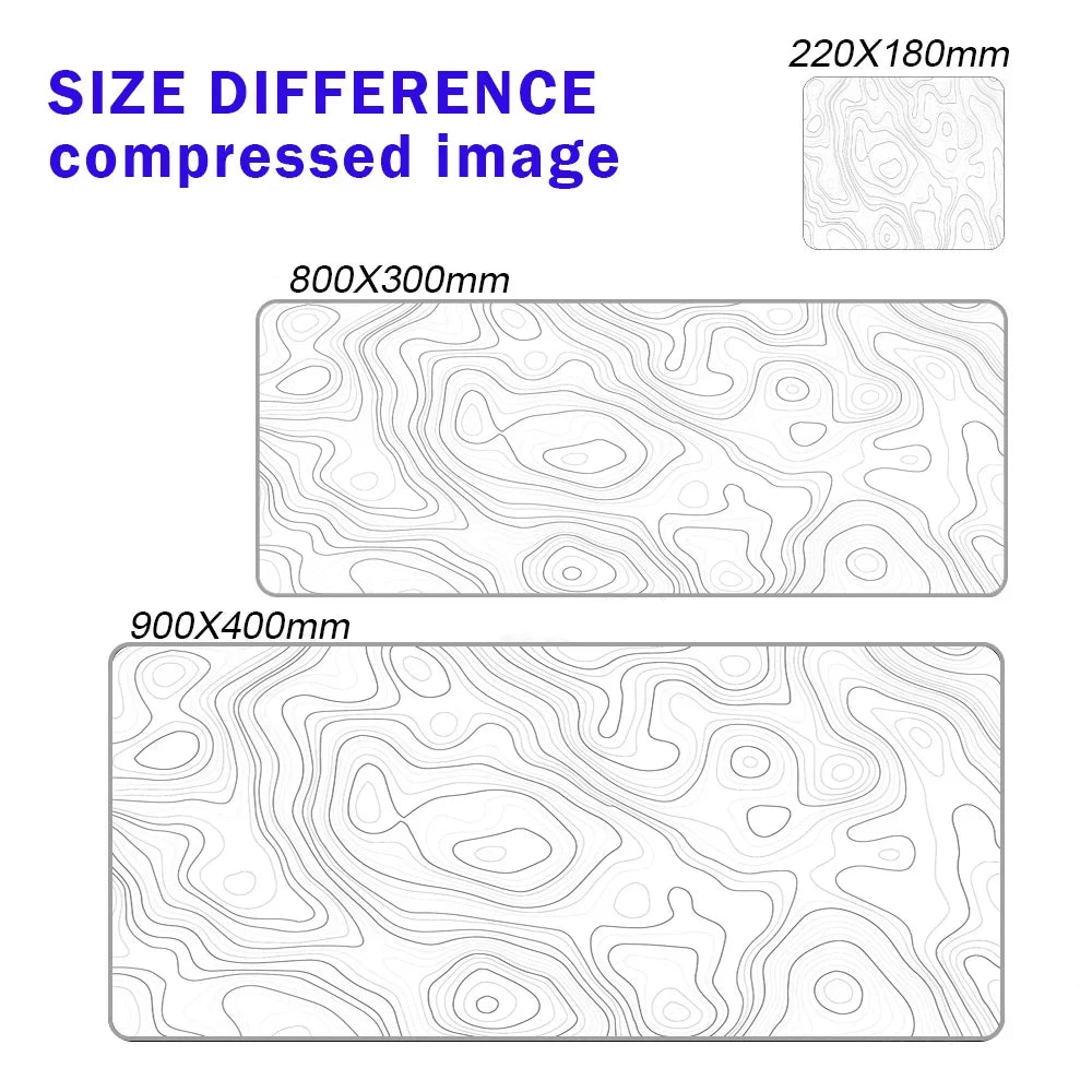 Line Liquid Mouse Pad Gaming Accessories Topographic Table Mat Marble Black Carpet Gray 100x50cm Custom Pc MousePad Desk Mat