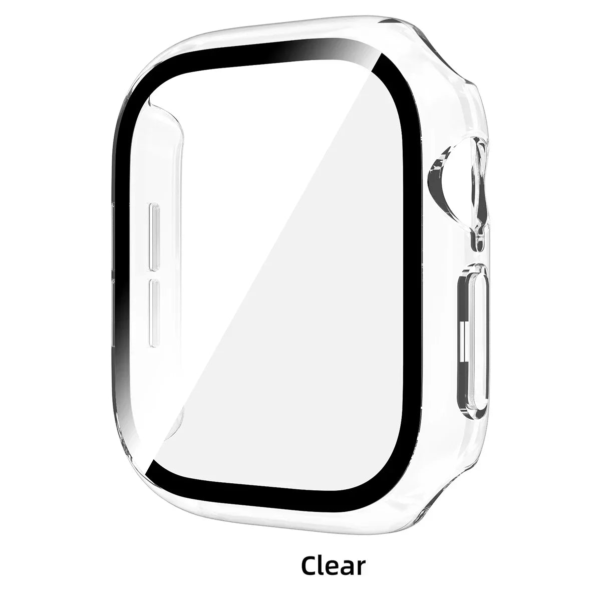 Tempered Glass PC Case for Apple Watch 12 46mm Hard Bumper Screen Protector Cover for Iwatch Series 12 42mm Shell Accessories