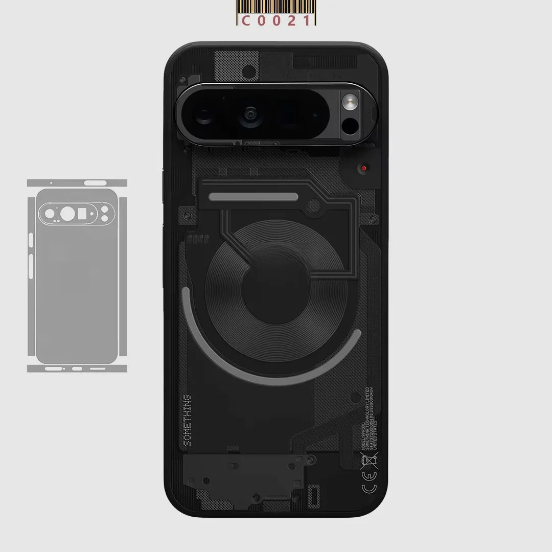 C002 Skin Full Wrap New Xray Design Sticker Plain Color Phone Full Protection Cover Decal Premium For Google Pixel 9 Pro