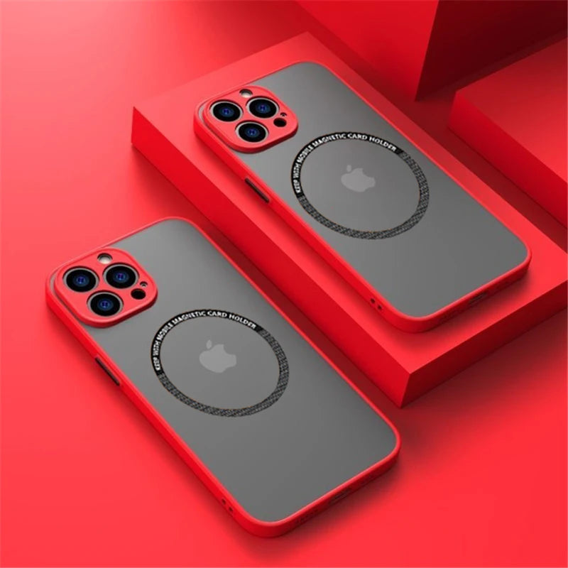 Luxury Magnetic Matte PC Case For Magsafe iPhone 16e 16 15 14ProMax 13 12 Mini 11 Pro Max 15 14 Plus Wireless Charge Phone Cover