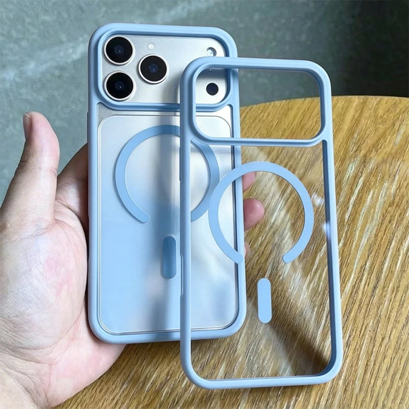 For Magsafe Wireless Charging Candy Color Matte Case For iPhone 17 16 15 14 13 12 Pro Max Plus Air 11 Magnetic Bumper Case Cover