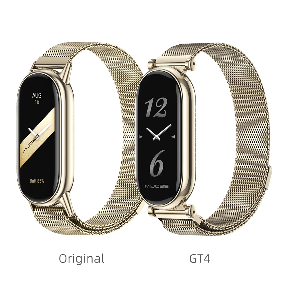 Mi Band 10 9 8 Strap Metal Smart Bracelet Milanese Girls Women Small Wrist Band For Xiaomi Mi Band 8 9 Smart Watch