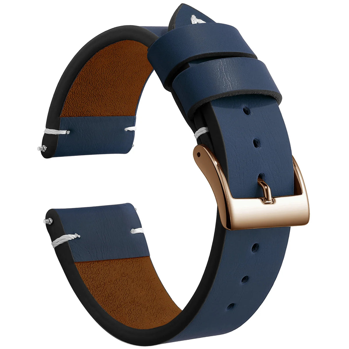 Leather Watch Band Strap Sport Vintage Leather Men Women Watchband Stainless Steel Buckle Watch Accessories 18mm 20mm 22mm