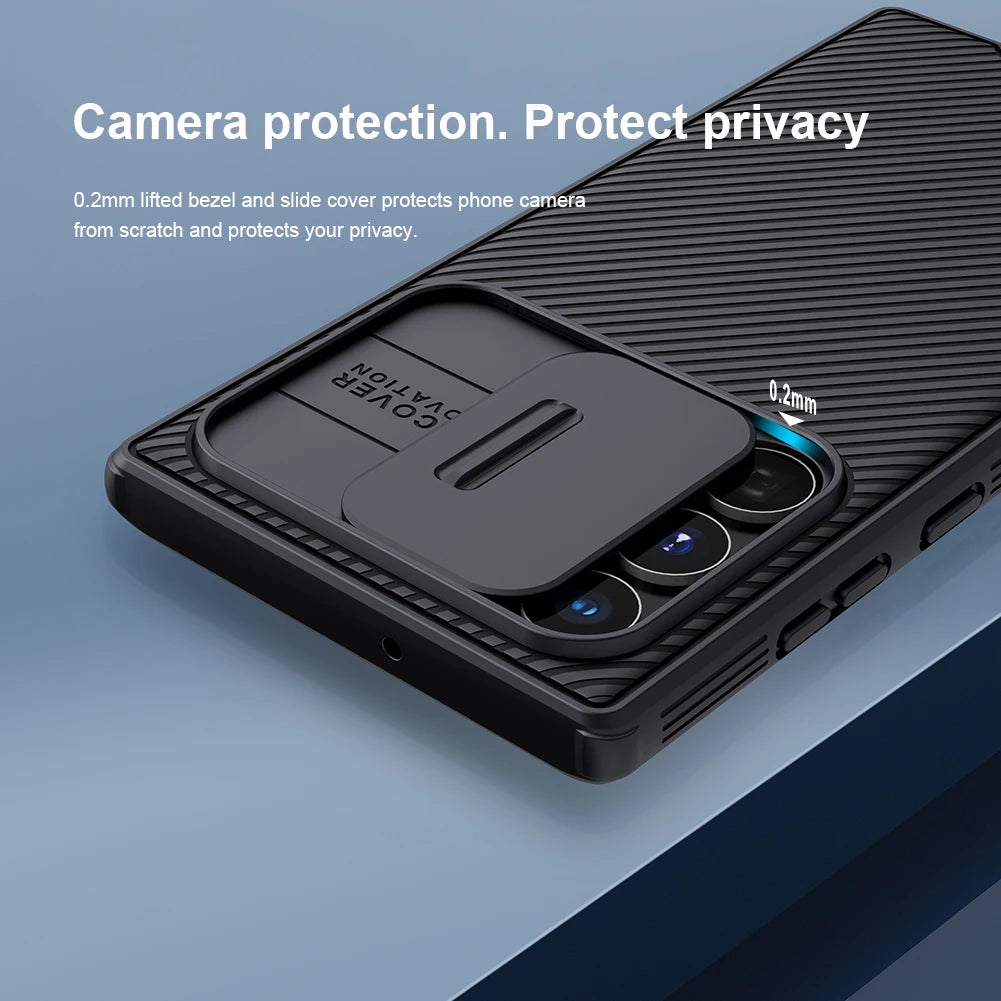 for Samsung Galaxy S26 S25 S24 S23 S22 Ultra Edge Case Nillkin CamShield Slide Camera Cover for S24 FE S23 Plus Lens Cases