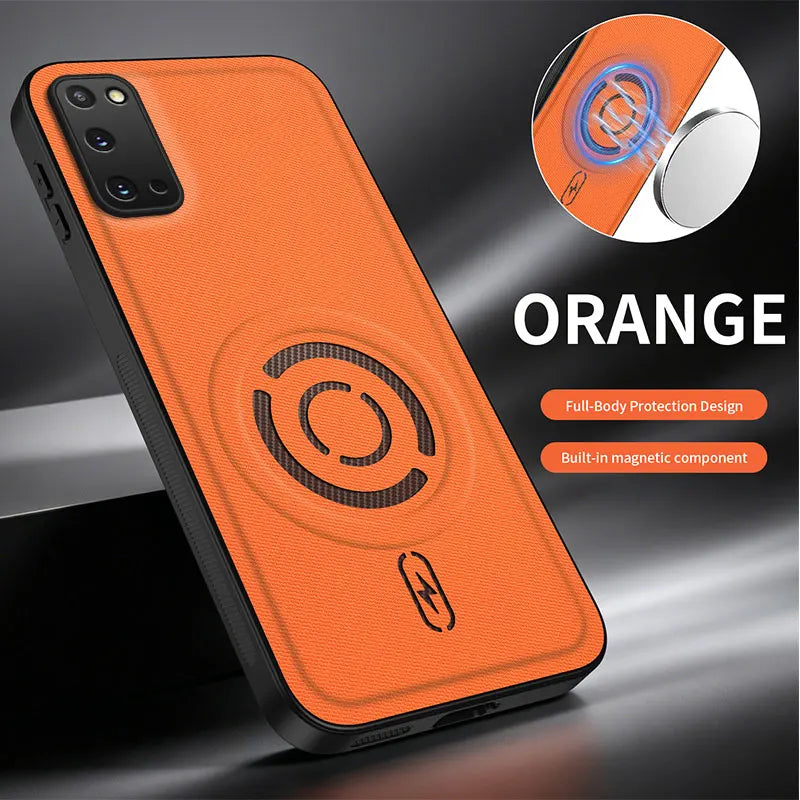 ShockProof Fabric Magnetic Case For Samsung Galaxy S20 FE Plus Ultra S20FE S20Plus S20Ultra Wireless Charging Back Cover Coque