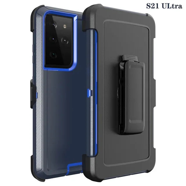 Armor Otter Case for Samsung Galaxy S26 S23 S22 S21 S20 S24 Ultra A17 A07 S25 edge Heavy Duty Shockproof +Belt Clip Box Case
