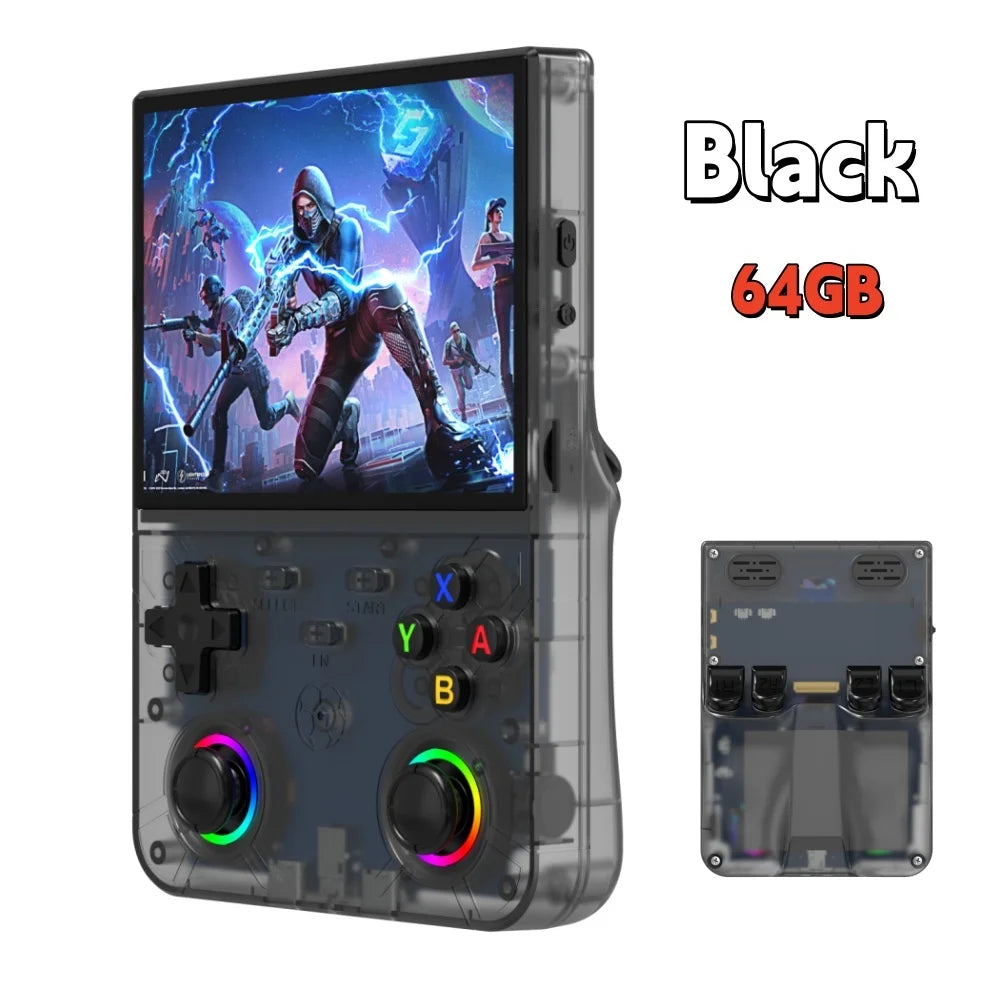 New R36 Ultra X Handheld Retro Video Game Console IPS Screen 128GB Games Portable Pocket Player with Linux System