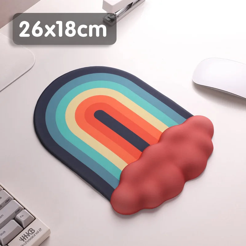 Rainbow Mouse Pad Wrist Rest for Computer Laptop Keyboard Desktop Pad Ergonomically Designed to Reduce Wrist Fatigue Mouse Pad